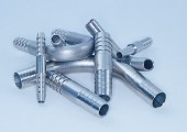 Batch of machined steel brackets