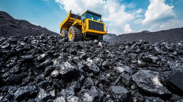 Mining haul truck on site, representative of Pressform's mining and industrial customers