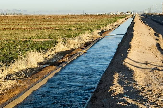 Irrigation channel, representative of Pressform's water and agricultural infrastructure customers